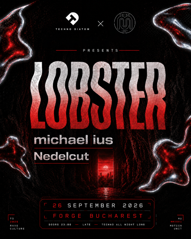 Flyer Motion Unit x Techno Diatom - invites: Lobster (NL)